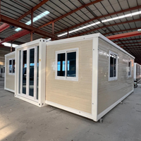 Maison mobile Tiny House 3-4 chambres, maisons préfabriquées pliantes, 20 pieds, 40 pieds, maison conteneur extensible de luxe