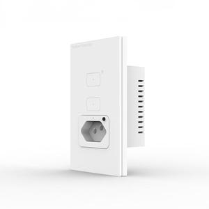 Brazilian standard wall <b>switch</b> graffiti WiFi smart socket wall socket voice control metering <b>remote</b>, with Brazilian smart socket - Product Image 5
