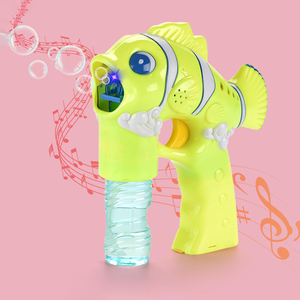 Máquina de <span class=keywords><strong>Burbujas</strong></span> con Forma de Pez, Serie de Animales de Juguete de Verano, Personalizada, con Luz Eléctrica y Música, para Niños - Product Image 3