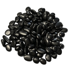 Ciottoli <span class=keywords><strong>di</strong></span> Fiume Neri Altamente Lucidati, Pietre Decorative per Giardino e Paesaggistica - Product Image 1