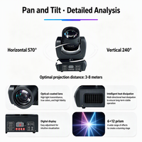 Projecteur de scène professionnel 100W à tête mobile avec contrôle sonore et rotation pour discothèques, salles de réception et événements
