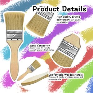 แปรงทาสีขนธรรมชาติ OEM ราคาถูก สำหรับงานศิลปะ ทาสีเฟอร์นิเจอร์ จำนวนมาก - Product Image 2