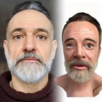 Masque en silicone réaliste personnalisé, livraison rapide, masque facial réaliste sur mesure pour accessoires de film, couvre-chef d'Halloween
