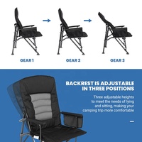 Chaise pliante légère en fer avec tissu Oxford, mobilier d'extérieur portable pour le camping, la plage, la détente et les pique-niques