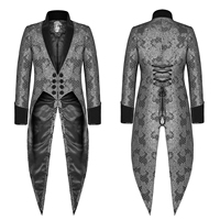 Veste de smoking gothique pour homme Punk Rave, performance scénique, steampunk, aristocrate, régence, veste médiévale Renaissance, veste victorienne