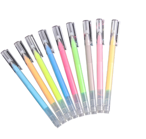 Stylos surligneurs acryliques <span class=keywords><strong>pastel</strong></span> et néon, pointe fine de 1 mm, pointe ronde, à base d'eau, 12 couleurs pour le journaling sur papier noir et l'art - Product Image 1
