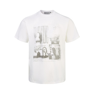 เสื้อยืดผู้ชายสีดำพิมพ์ลายวินเทจขนาดใหญ่ 100% ผ้าฝ้าย สไตล์เรโทร สตรีทแวร์ เสื้อยืดแฟชั่นสตรีทแบบสั่งทำ - Product Image 5
