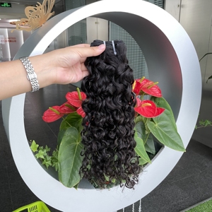 Extensions de cheveux naturels 1B à clip pour femmes noires, natural <span class=keywords><strong>wave</strong></span>, double trame, cuticules, 8 à 34 pouces, 100% cheveux humains - Product Image 2