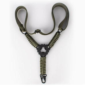 DFS010 Single Point Tactical Gun Sling Quick Adjustable Nylon <b>Braided</b> Rope with Metal Hook Standard Hunting <b>Accessory</b> - Product Image 5