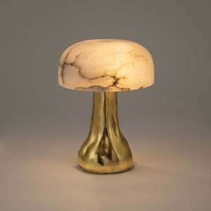 Lanterno – lampe de table vintage en marbre, source de lumière LED, base d'ampoule E27, commande par interrupteur, garantie 1 an - Product Image 2