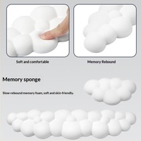 Repose-poignets monobloc en cuir couleur unie pour clavier, forme nuage, coussin de protection pour les mains et les poignets, pour bureau transfrontalier