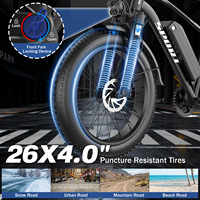 Vélo électrique tout-terrain 26 pouces 1500W avec moteur de moyeu arrière, batterie au lithium, 5 modes de conduite, freins à disque avant/arrière – Vente directe usine
