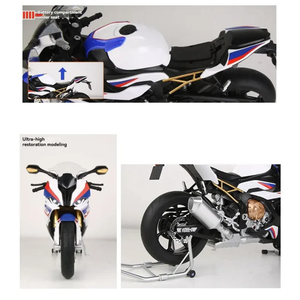 รถมอเตอร์ไซค์ BMW S1000RR รุ่นพรีเมียม สปอร์ต เรซซิ่ง ขนาด 1:16  แบบใช้กุญแจ  พร้อมเอฟเฟกต์ควัน  ทำจากโลหะผสม  แบบจำลองสะสม  รายละเอียดสูง - Product Image 3