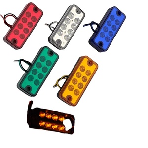 4 unids/set ABS 12V 24V indicador Led Luz de marcador de señal de giro lateral luces laterales luces de camión 6 Led para remolque de camión - Product Image 1