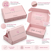 Boîte d'expédition recyclée personnalisée en carton ondulé kraft imprimé, boîte d'expédition pour lingerie avec logo pour emballage cadeau