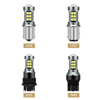 Ampoule LED KaiDengZhe T20 1156/1157 pour voiture 7740/7743, feux stop, clignotants, feux arrière avec 27 SMD