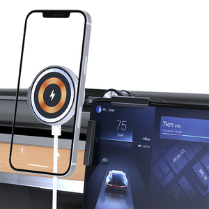 Soporte Magnético para Teléfono de Coche con <span class=keywords><strong>Cargador</strong></span> Inalámbrico de 15W, Imán N52 Potente, Rotación de 360°, para Tesla BYD - Product Image 2