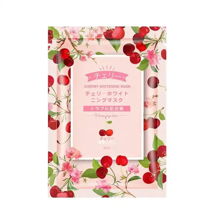 Private Label Beauty Fruit Facial Mask Paper Sheet Korean Skin Care Moisturizing Cherry Whitening Face Masks