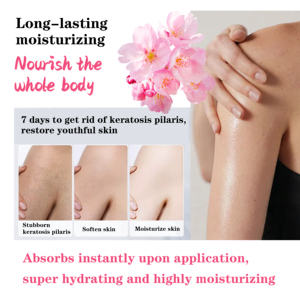 Crème éclaircissante pour le corps Kojic, formule hydratante végane 500 ml, correcteur de taches brunes, lotion égalisatrice du teint, parfumée Sakure - Product Image 4