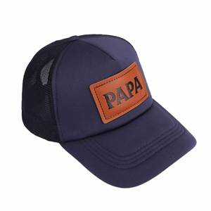 High Quality 6-Panel 112 Cap Style Structured Mesh Trucker Hat Leather <b>Patch</b> Logo Retro Theme Portable Gravure Printed for Gifts - Product Image 3