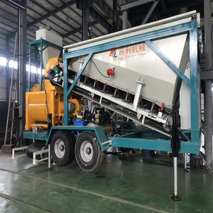 Planta Mezcladora de Concreto Móvil, <span class=keywords><strong>Mini</strong></span>, Simple y Compacta, Planta Dosificadora, Equipo Pequeño para Mezclar Concreto Seco y Listo para Usar - Product Image 3