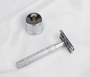 Eco-Friendly <strong>Double</strong> <strong>Edge</strong> Safety <strong>Razor</strong> for Men, Aluminium Handle &amp; Zinc Alloy Head, Reusable Shaving <strong>Razor</strong> - Product Image 4