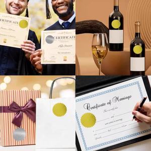 Sellos de Certificación con Formas Personalizadas, Adhesivos de Vinilo Impermeables en Color CMYK con Borde Dentado y Etiqueta Redonda - Product Image 3