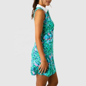Jupe de golf personnalisée légère, respirante, à séchage rapide, anti-humidité, écologique pour femme, imprimé floral, sans manches, protection solaire UPF - Product Image 4