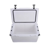 Glacière isotherme rotomoulée 75QT robuste avec roues, panneau solaire, compresseur, pour canettes, portable, pêche, camping, conservation de la chaleur, logo