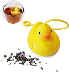 Filtre à thé animal en gros Infuseur à thé en silicone de qualité alimentaire Cadeaux de fantaisie Canard mignon Passoire à thé en vrac - Product Image 1