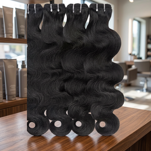 Lussuosi Fasci di Capelli Indiani Vergini da 10 Pollici, Trama Singola, Lunghezza 8-36 Pollici, Estremità Super Double Drawn, Grado 10A-12A, Permanente/Tutti i Colori Disponibili - Product Image 2