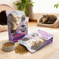 Petite entreprise, fournitures, pochette personnalisée résistante à l'humidité, debout, imprimée sur mesure, pour aliments pour animaux de compagnie, nourriture pour chats