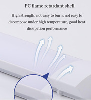 Tube lumineux T8 étanche, lampe de purification anti-insectes triple protection LED ultra-mince pour supermarchés, centres commerciaux et bureaux