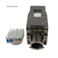 Connecteur réseau de haute qualité en alliage de zinc blanc blindé Cat7 Keystone Jack 8p8c Rj45 Cat6a Module adaptateur réseau Coupleur