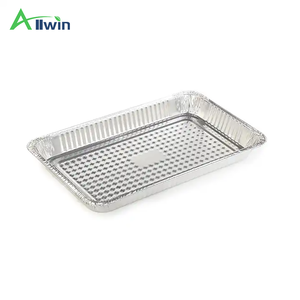 21" X 13" Extra Heavy Duty Full Size Aluminum <strong>Pan</strong> Large Size Chafing Trays Disposable Roasting &amp; Baking Container <strong>with</strong> <strong>Lid</strong> - Product Image 2