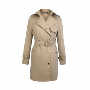 Trench da Donna Fd-95 Taglie S-2XL Beige Nero Kaki Mix e Confezione Trasparente - Product Image 2