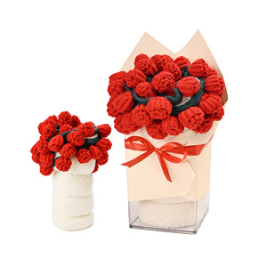 Manta de punto grueso suave y grande personalizada al por mayor para mujer, de poliéster y algodón, con diseño floral, ideal como regalo para mujer. - Product Image 1