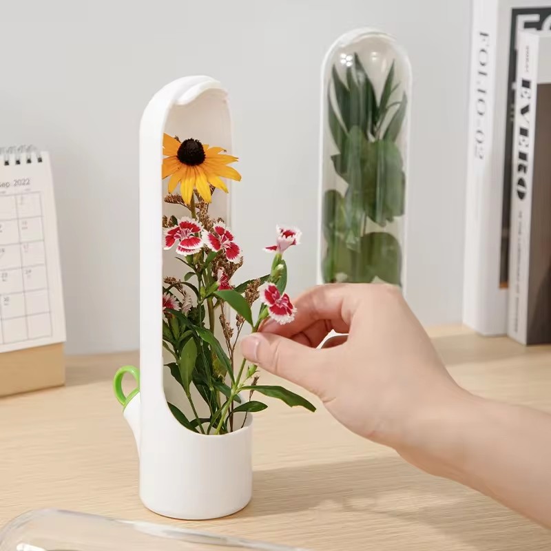 RTS Popular Eco-Friendly Asparagus Herb Freshness Cup Anti-Compression Vegetable Refrigerator Storage Box for Home Organization