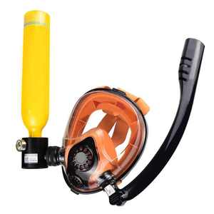 Scuba Zuurstofcilinder, 0.5L Aluminiumlegering Draagbare Zuurstoftank Onderwater Breather voor Duikduikset met Adapter (Zwarte zuurstoffles zwarte opbergtas Scuba Zuurstofcilinder, 0.5L Aluminiumlegering Draagbare Zuurstoftank Onderwater Breather voor Duikduikset met Adapter (Zwarte zuurstoffles zwarte opbergtas
