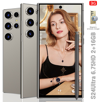Teléfono Inteligente S24Ultra HD de Última Generación en Oferta, Pantalla Ancha, 2GB+16GB, 3G, Doble SIM, Android 8.1, OEM