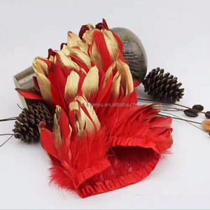 Venta al por mayor de fábrica: Plumas de ganso Xin Tian teñidas con puntas doradas, accesorios de ropa multicolor, certificado veterinario, China - Product Image 5