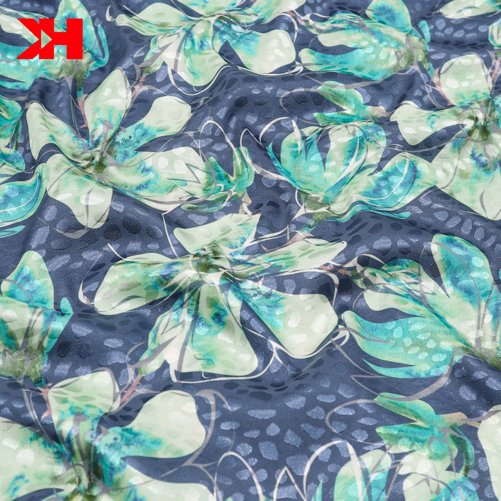 Kahn Wholesale Chiffon Silk Satin Polyester Woven Fabric Digital Satin Fabric for Sewing Dress