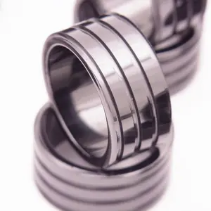 10MM 8MM Ceramic Rings White Black Pink Wedding Screw Lines Hot Fashion Jewelry Ring