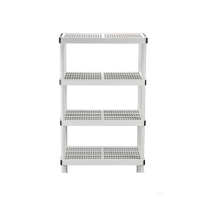 HD 36X24X57 4-Tiered Ventilated <strong>Plastic</strong> <strong>Storage</strong> Shelving <strong>Unit</strong> W/ Raised Feet and Tool-Free Assembly Manufacturer factory - Product Image 2