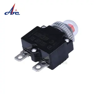 Disyuntores térmicos 5A 10A 30A 20A 125/250V AC 32V DC botón Restablecer Protector de sobrecarga interruptor con Cap impermeable