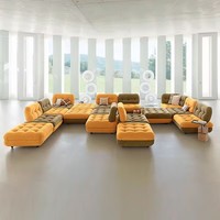 Module Ensemble de canapés Dune Sofa Mobilier de salon en tissu moderne Sofa Fabricant Fournitures