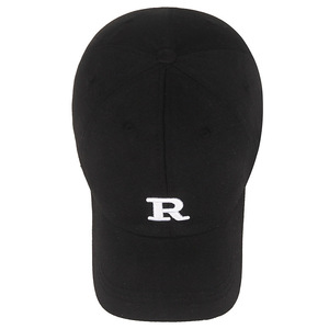 Baseball Cap Women Black R Logo Sun Protection Korean Style Duckbill <b>Hat</b> <b>Summer</b> Fashion - Product Image 4