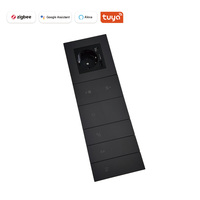 Prise murale intelligente Tuya Zigbee 3.0 EU Schuko avec USB Type-C et interrupteur intelligent, prise intelligente 16A compatible avec Alexa Google