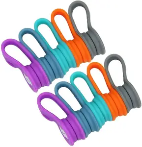 Hot Selling Strong Magnetic Silicone Twist Ties Portable Cable Winder Earphone Hub Cord Holder Wire Organizer