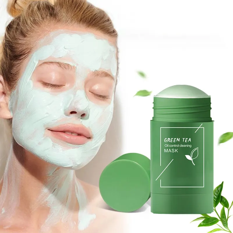 mud mask acne moisturizing Green tea solid mask deep cleansing mask moisturizing oil control